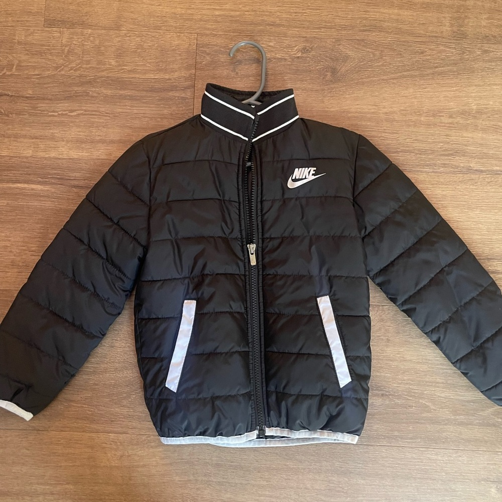 Nike Black and White Puffer Coat
